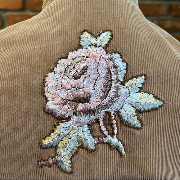Embroidered Cropped Bolero Cord Jacket - Picture 9 of 10